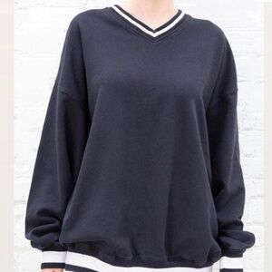 Brandy Melville Blue V-Neck Sweater